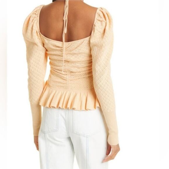 Ulla Johnson Leland Top Blouse Women's Large Cottage Fairy Puff Sleeves - Picture 3 of 16